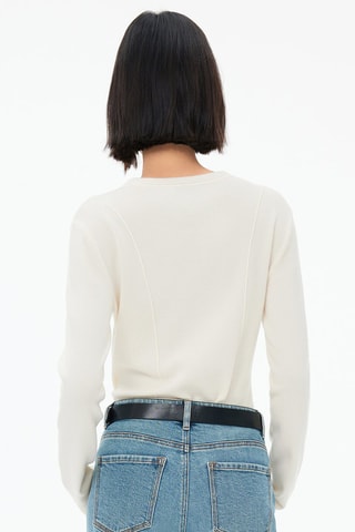 Pull en laine de mouton Ecru