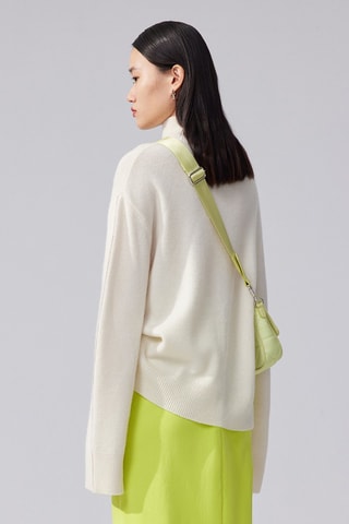 Pull en laine de mouton Beige et blanc