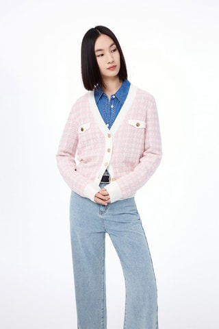 Pull Rose et écru