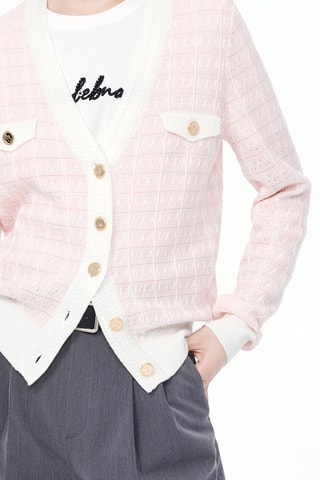 Pull Rose et écru