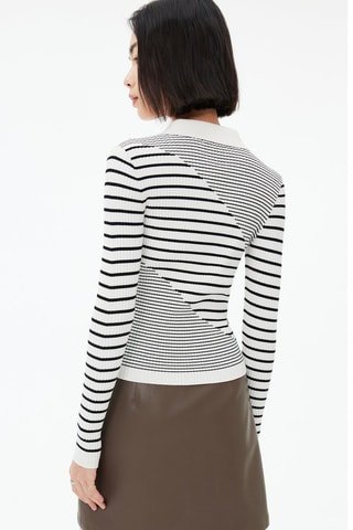 Gilet rayé Blanc et noir