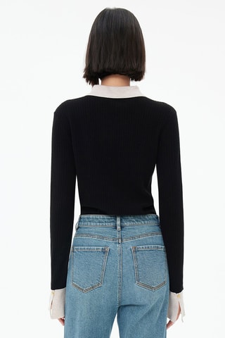 Gilet en laine de mouton Noir