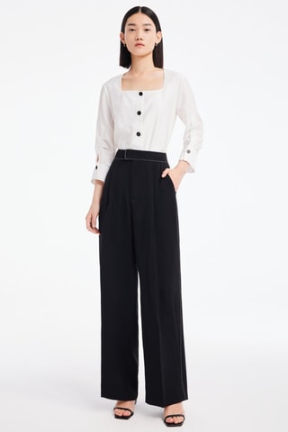 Pantalon wide legs - Noir