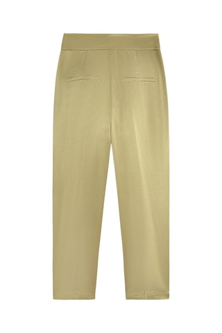 Pantalon taille haute - Vert olive