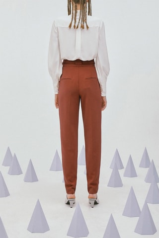 Pantalon droit Marron