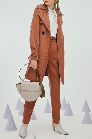 Pantalon droit Marron