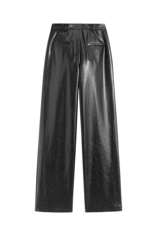 Pantalon wide-legs taille haute Noir