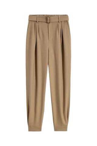 Pantalon carotte taille haute Bronze
