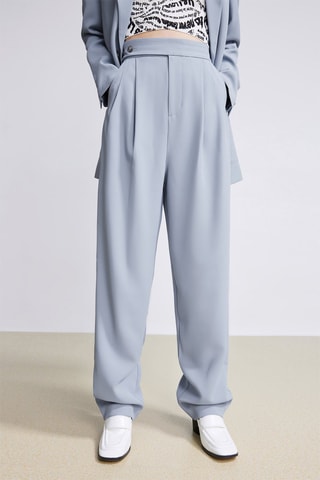 Pantalon taille haute - Ciel