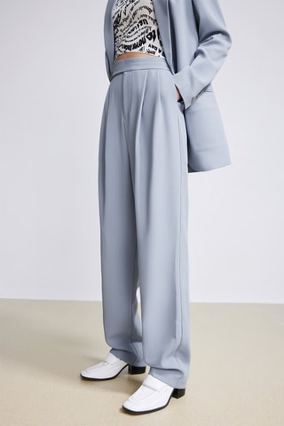 Pantalon taille haute - Ciel