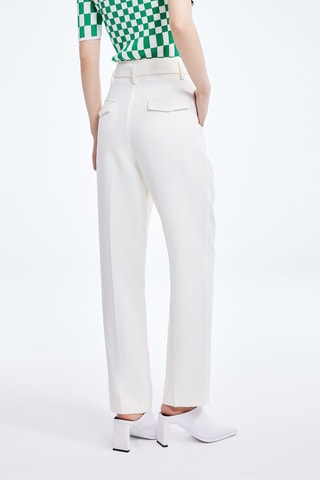 Pantalon slim - Ecru