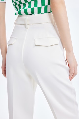 Pantalon slim - Ecru
