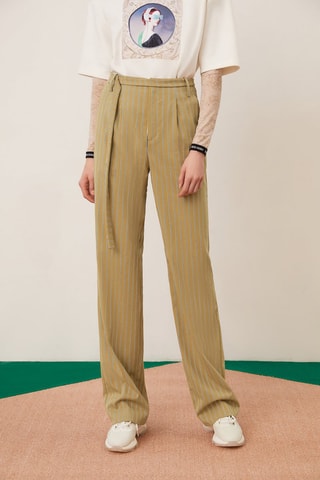 Pantalon droit Beige