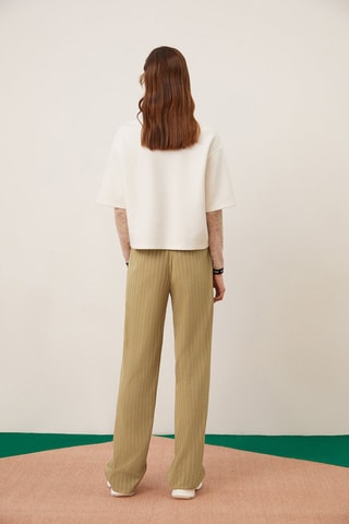 Pantalon droit Beige
