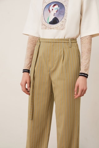 Pantalon droit Beige