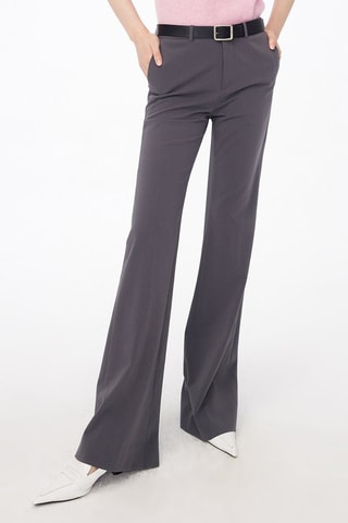 Pantalon flare Gris chiné