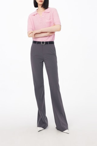 Pantalon flare Gris chiné