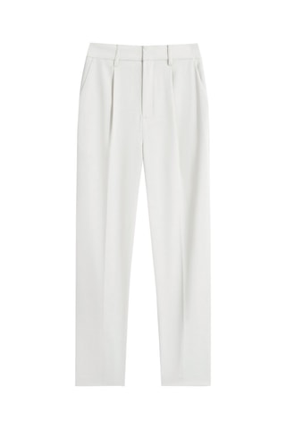 Pantalon droit taille haute - Blanc