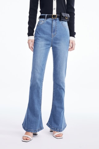 Pantalon flare - Bleu