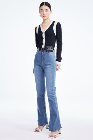 Pantalon flare - Bleu