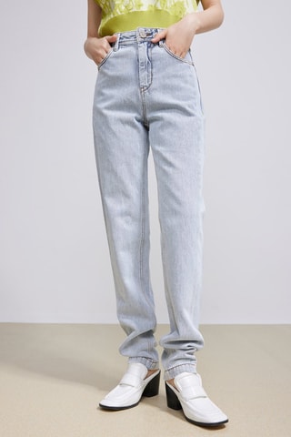 Jean taille haute - Bleu