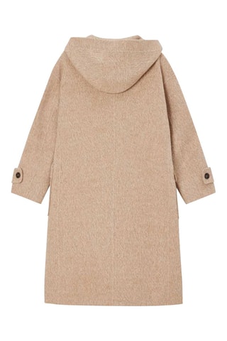 Manteau en laine et alpaga Marron chiné
