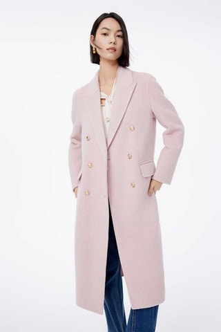 Manteau en laine Rose