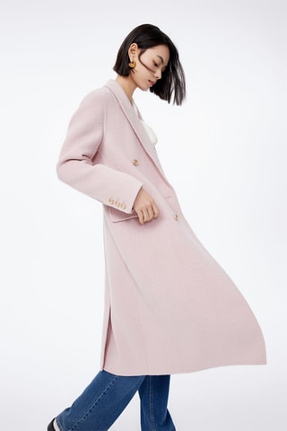 Manteau en laine Rose