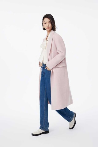Manteau en laine Rose