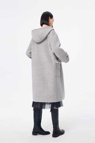 Manteau en laine et alpaga Gris chiné