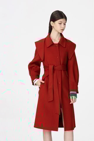Manteau en laine Rouge