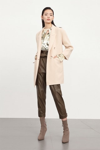 Manteau en laine Beige clair