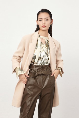 Manteau en laine Beige clair