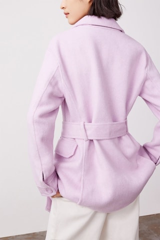 Manteau en laine de mouton Lilas