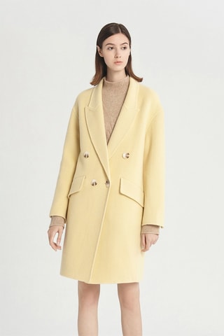 Manteau en laine Jaune clair