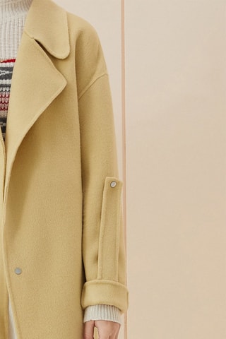 Manteau en laine de mouton Jaune clair