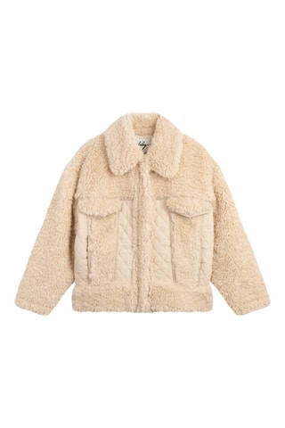 Veste en fourrure synthétique Beige