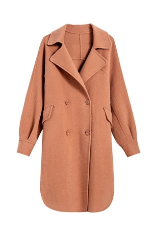 Manteau en laine de mouton Marron