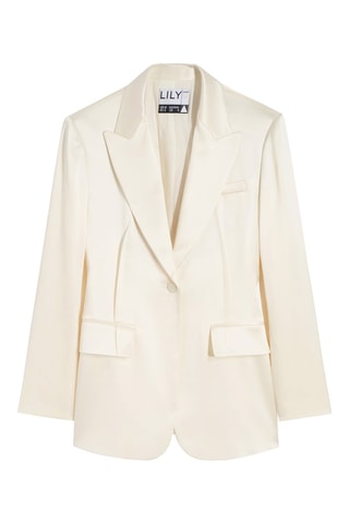 Blazer à capuche - Blanc cassé