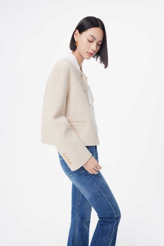 Veste en laine et alpaga Beige chiné