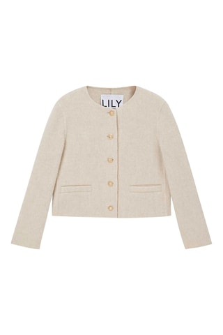 Veste en laine et alpaga Beige chiné