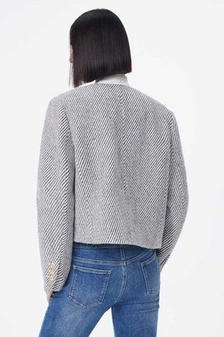 Veste rayée Gris et blanc