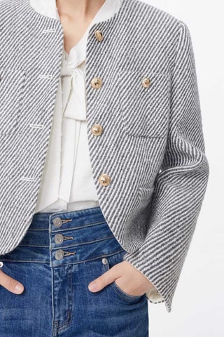 Veste rayée Gris et blanc