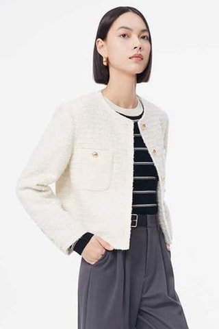 Veste en laine Ecru
