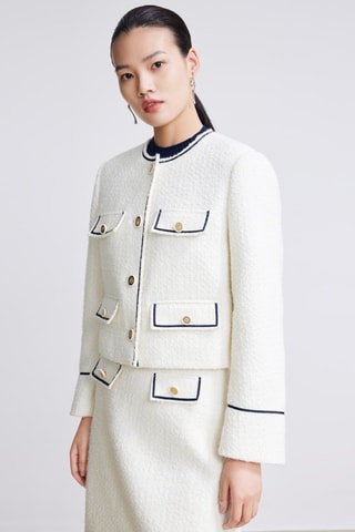 Veste - Blanc et bleu marine