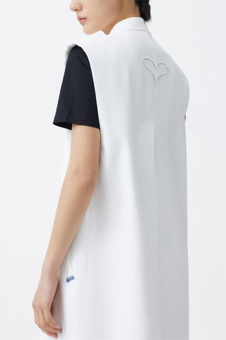 Mouwloos Blazer - Wit