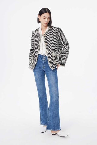 Veste en laine Noir et blanc