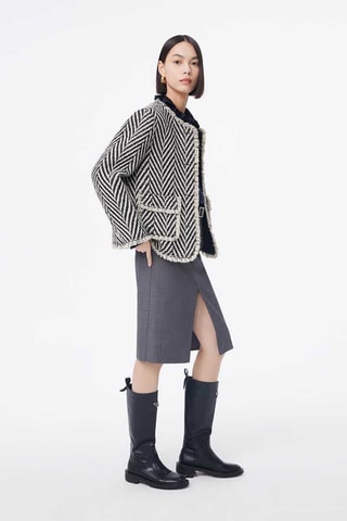 Veste en laine Noir et blanc