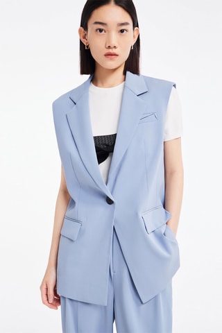 Mouwloos Blazer - Blauw