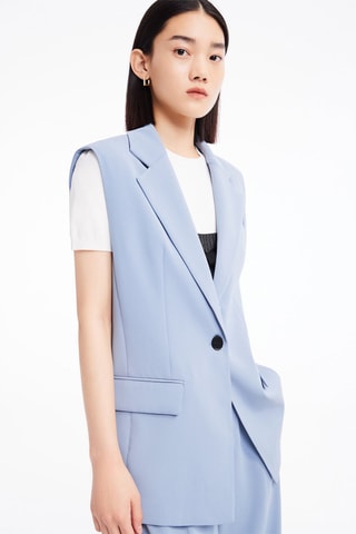 Mouwloos Blazer - Blauw